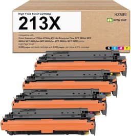 213X High Yield Toner Cartridge Set Black Cyan Magenta Yellow for HP 5700 6800 gallery image 1