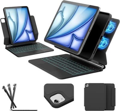 Classic Cases, Covers, Keyboard Folios Black 2025 for iPad Air 11 inch Case Keyb