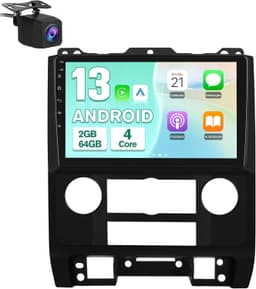 9in Android Car Stereo for Ford Escape 2007-2012 Wireless CarPlay GPS Bluetooth gallery image 1