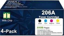 206A Toner Cartridges Combo Pack Replacement for HP 206 206X W2110A Work with La gallery image 1