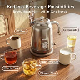 1.7L Stainless Steel Electric Kettle 1200W Fast Boil w Temp Gauge gallery image 8