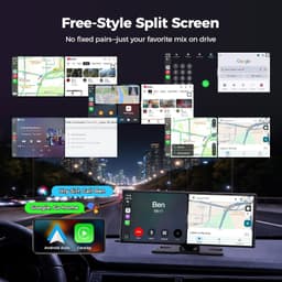 11 Inch Wireless CarPlay Android Auto Screen GPS DVR Backup Camera Display gallery image 6