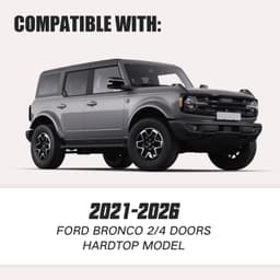 5 Rod Fishing Rack for 2021-2025 Ford Bronco Roof Mount Holder Black gallery image 4