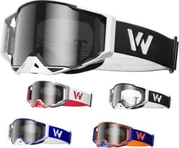 Motorcycle & Powersport Helmets Black Gray Dirt Bike Goggles Motocross Motorcycl gallery image 1