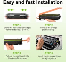 Compatible 218A Toner Cartridge 4-Pack for Color Laser Printers Black Cyan gallery image 6