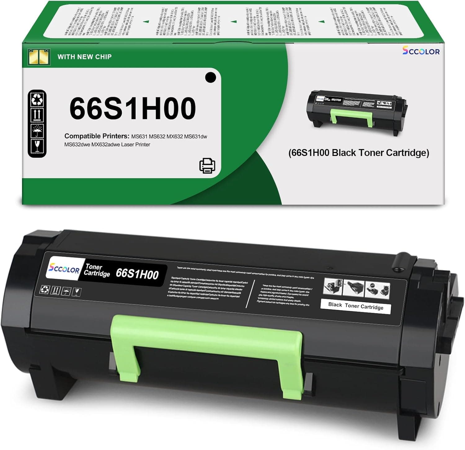 66S1H00 Toner Cartridge High Capacity 28,400 Page Replacement for Lexmark 66S1H0
