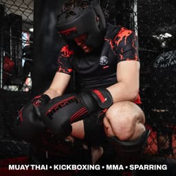 Gloves - Boxing Black/Red Surge Pro Boxing Gloves Men Women & Kids | Engineered gallery image 2