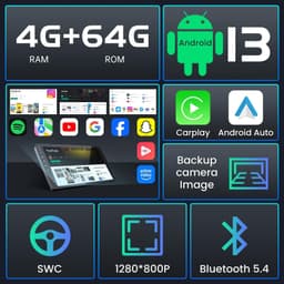 Car Radio Stereo 9″ Android 12 GPS Wireless CarPlay 5G WiFi for Dodge Ram gallery image 5