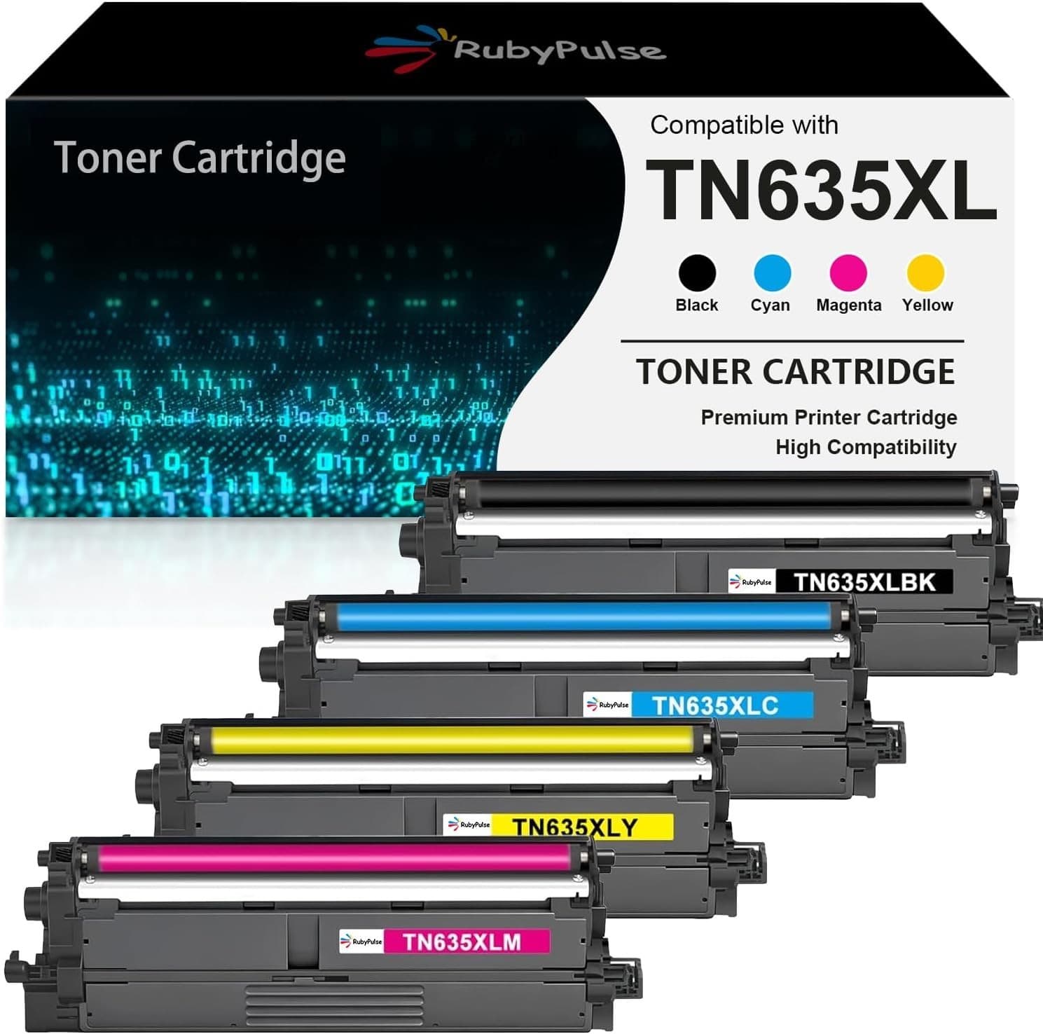 TN635XL 4 Pack Toner for Brother HL-L8430CDW MFC-L8930CDW