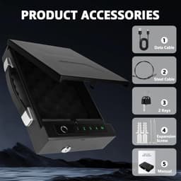 Fingerprint Lock Safe 4 Ways Unlock Biometric Portable Steel Security Box gallery image 3