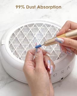 Rechargeable Nail Dust Collector 4 Speed Cordless Vacuum Fan M9 Pro gallery image 2