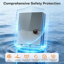 18kW Electric Tankless Water Heater 240V 4.3 GPM WiFi ETL On Demand Gray gallery image 4