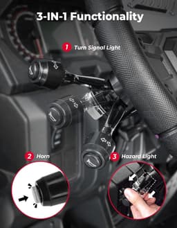 UTV Triangle Turn Signal Kit Column Switch 110dB Horn Plug Play Street Legal gallery image 6