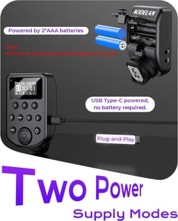 Wireless Flash Trigger for Cameras, 2.4GHz Remote Controller, OLED Display gallery image 2