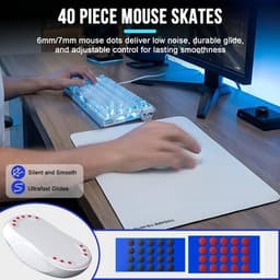 Mouse Pads & Wrist Rests White Glass Gaming Mouse Pad Tempered Glass Mousepad Es gallery image 2