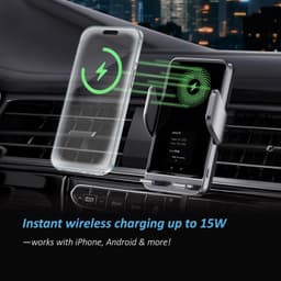 Car Phone Holder with 4G WiFi Wireless Charger 15W Smart Vent Mount 10GB Data gallery image 6