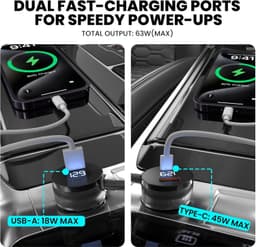 LED Car Charger Step-Up Converter for Starlink Mini DC Adapter USB-A USB-C gallery image 8