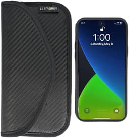 Faraday Shield 8×4 Carbon Fiber Phone Case EMP RFID GPS Signal Blocking Bag gallery image 5