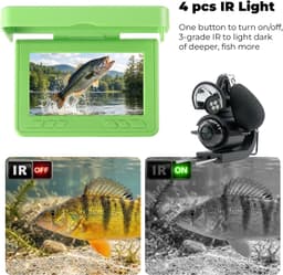 Underwater Fishing Camera 220° Ultra Wide 4.3in LCD Night Vision Waterproof 98ft gallery image 6
