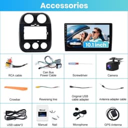 10.1in Touchscreen Android Car Stereo for Jeep 2010-2016 Wireless CarPlay gallery image 3