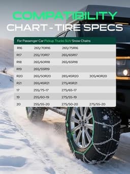 ‎SWC0004 Tire Chains, Anti-Skid & Socks Sand | SWC0004 Set of 2 Snow Chains 16mm gallery image 2