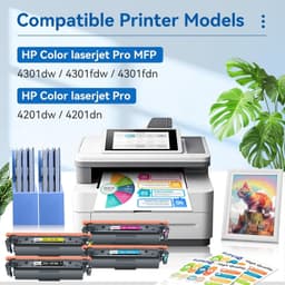 210A Color Toner Cartridges 4 Pack With Chip Compatible LaserJet Pro 4201 4301 gallery image 5