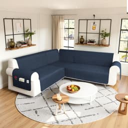 Waterproof L Shape Sectional Couch Cover Non-Slip Sofa Protector Pet gallery image 4