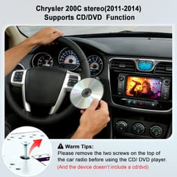 Android 13 Car Stereo Wireless CarPlay Android Auto Chrysler 200 200C GPS 7 Inch gallery image 2