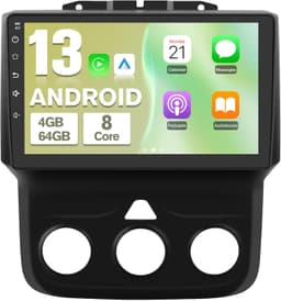 9 Inch Android Car Radio for Dodge RAM 2013-2018 Manual CarPlay Android Auto gallery image 1