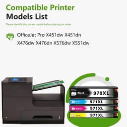 970XL 971XL Ink Cartridges 4-Pack High Yield for OfficeJet Pro X451 X476 gallery image 6
