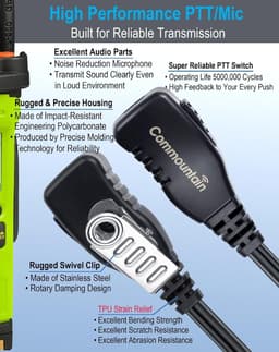 G Shape Earpiece with Mic for Motorola XPR3300e XPR3500e PTT Durable gallery image 4