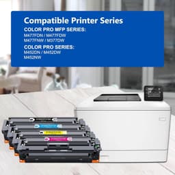 410A High Yield Toner Cartridge 4 Pack for M377 M477 M452 Printers CMYK gallery image 4