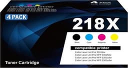 218X Toner Cartridges 4 Pack with Chip Replacement for HP 218X W2180X 218A W2180 gallery image 1