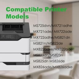 58D1H00 Black High Yield Toner Cartridge Compatible for Lexmark MS MX Series gallery image 4