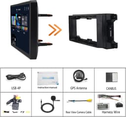 QLED Touchscreen Car Stereo for Dodge Ram 2009-2012 Wireless CarPlay Android gallery image 3