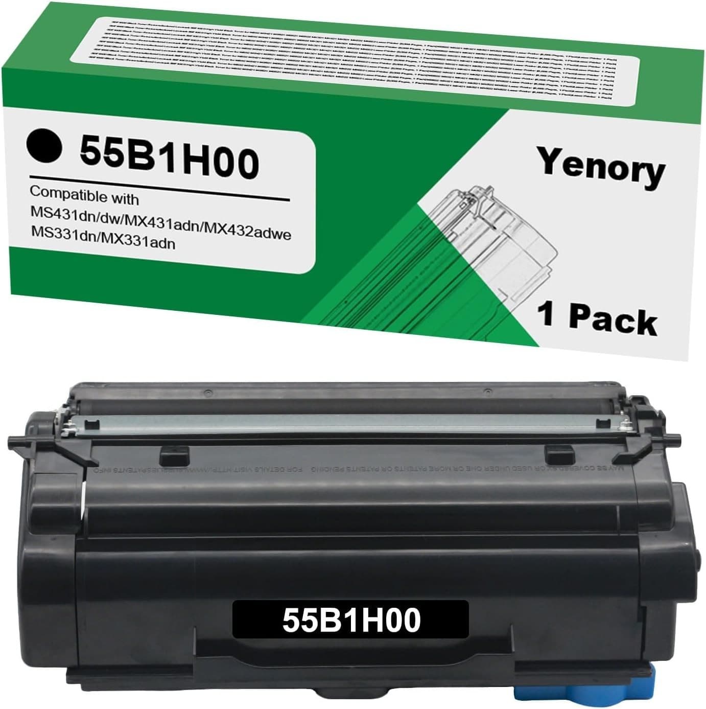55B1H00 Black High Yield Toner 15,000 Pages for MS431 MX431