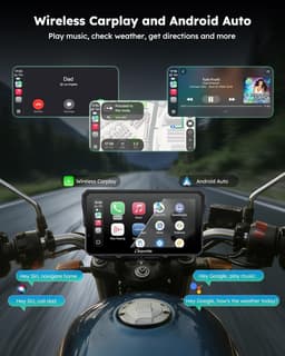 GPS Units Carpuride Motorcycle Carplay Type C Port & TPMS 6.25″ Wireles gallery image 2