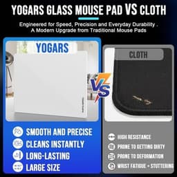 Mouse Pads & Wrist Rests White Glass Gaming Mouse Pad Tempered Glass Mousepad Es gallery image 3