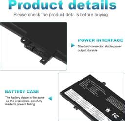 01AV479 Laptop Battery for Lenovo ThinkPad T480s 57Wh 11.58V L17L3P71 gallery image 6