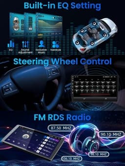 Android 13 Car Stereo GPS WiFi CarPlay Android Auto for Honda CRV 2002–2006 gallery image 2