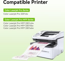 Compatible 218A Toner Cartridge 4-Pack for Color Laser Printers Black Cyan gallery image 3