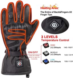 SAVIOR HEAT Heated Motorcycle Gloves Large Waterproof Rechargeable Winter Gloves gallery image 3