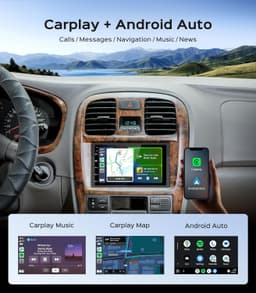 7in Double Din Car Stereo Wireless CarPlay Android Auto GPS Camera gallery image 2