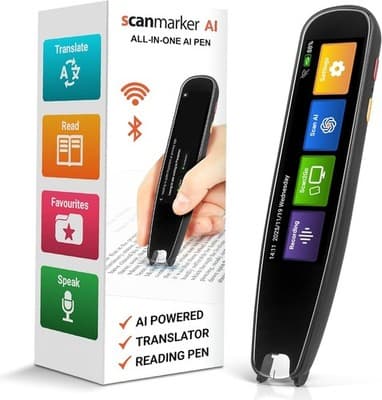 AI Pen with Built-in Screen | OCR Scan Reader & Text to Speech | ChatGPT Pen Kit