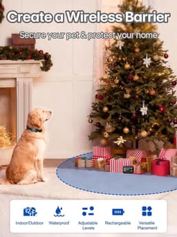 Wireless Pet Barrier Indoor Outdoor Adjustable Range Rechargeable System gallery image 3