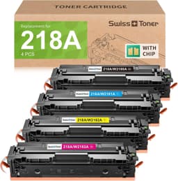 Compatible 218A Toner Cartridge 4-Pack for Color Laser Printers Black Cyan gallery image 1