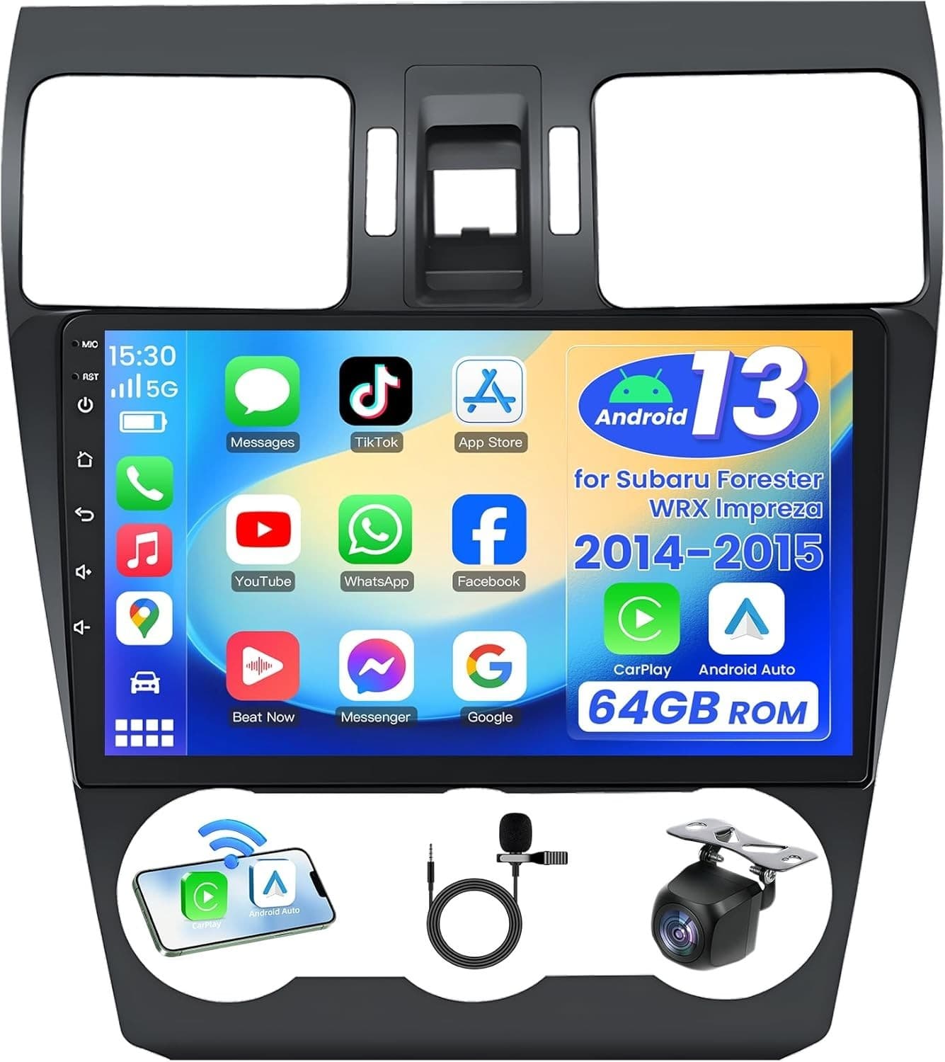 9in Android Car Stereo for Subaru Forester WRX Impreza 2012-2015 Wireless CarPla
