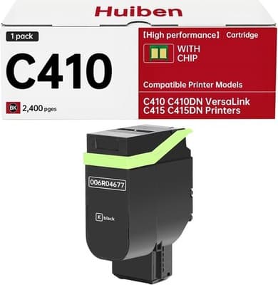 C410 Black Toner Cartridge (2,400 Pages) -006R04677 Compatible for Xerox C410 C4