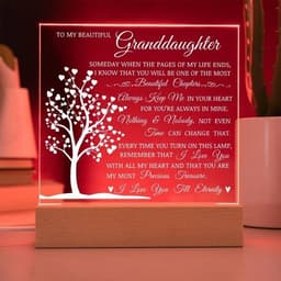 To My Granddaughter LED Acrylic Light Gift Plaque – Heartfelt Keepsake Decor gallery image 1