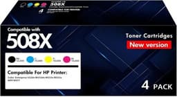 508X 508A Toner Cartridge Set: Compatible for HP 508X 508A Color LaserJet Enterp gallery image 1